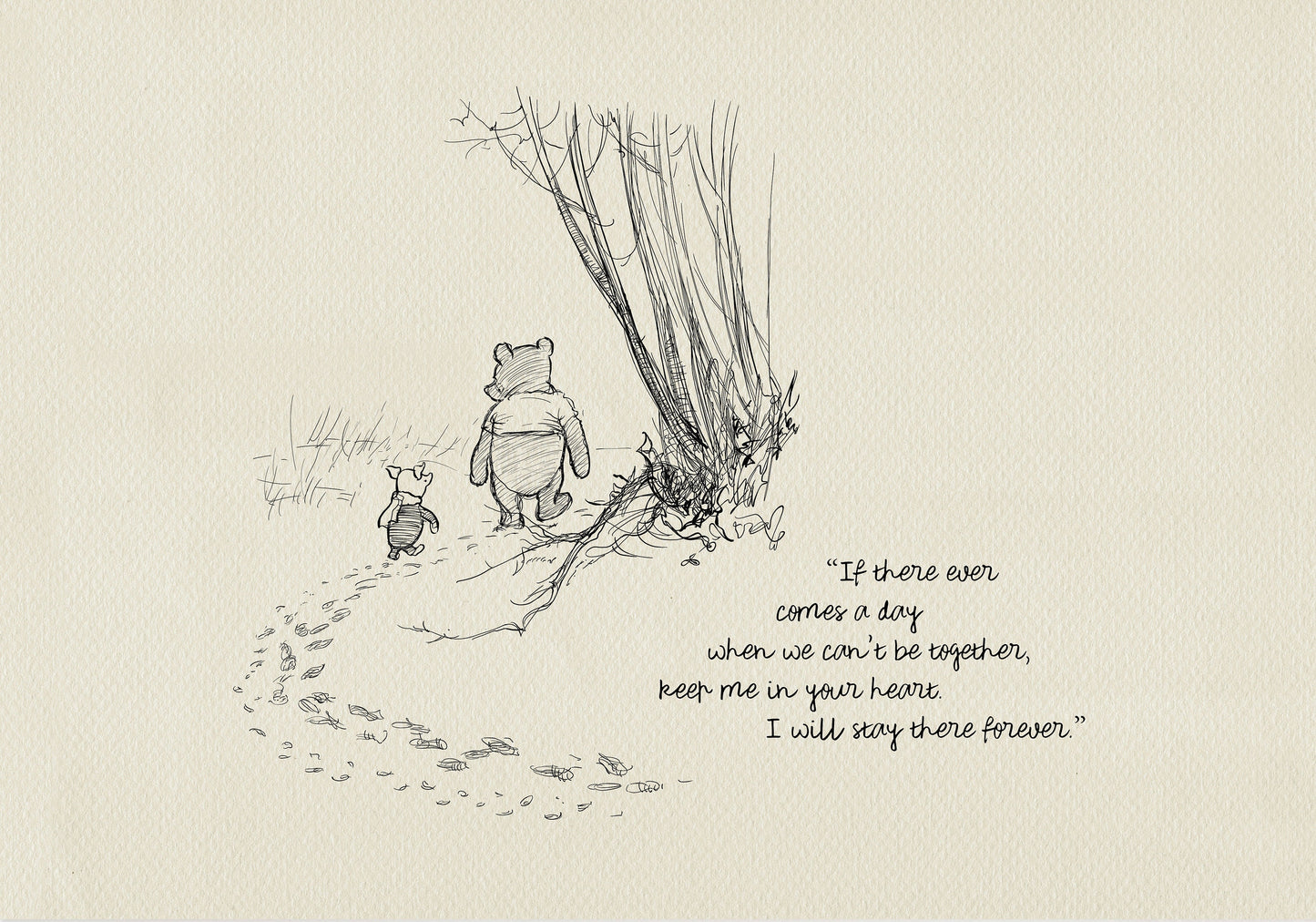 62 Winnie the Pooh Quote Print: Vintage Style Nursery Art