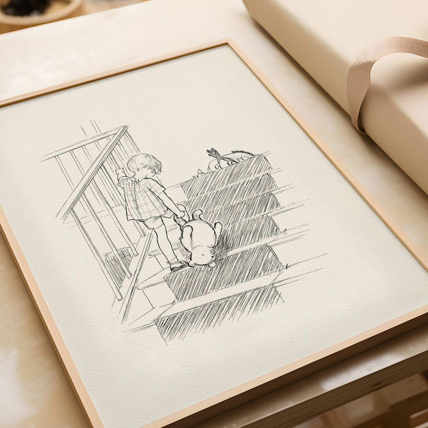 51 Winnie the Pooh Print: Vintage Style Christopher Robin Illustration