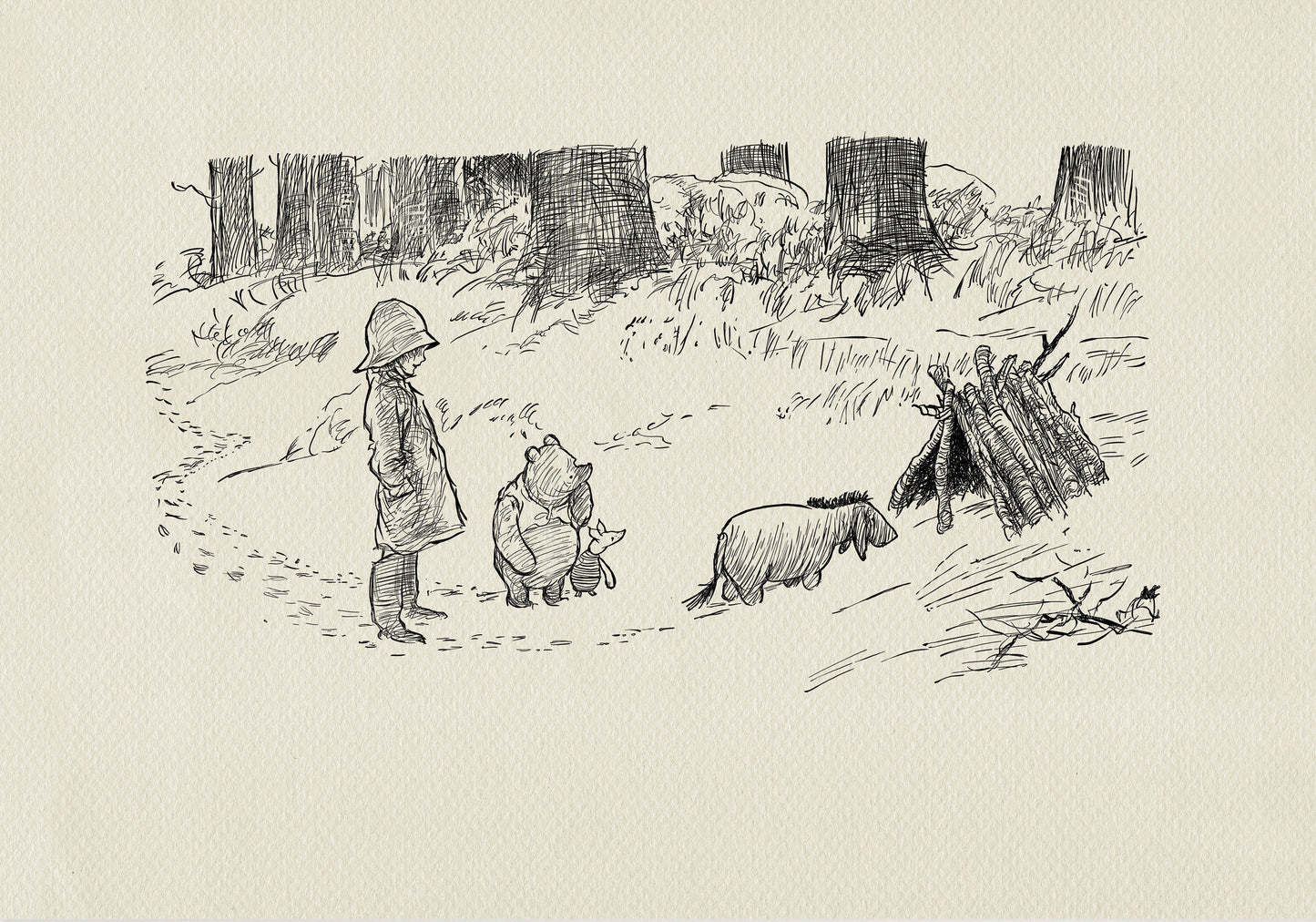 57 Eeyore - Winnie the Pooh Classic Vintage style Nursery Art