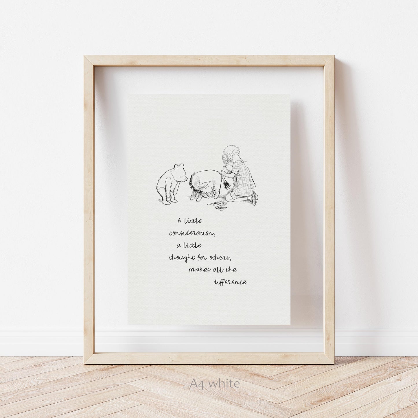 17 Eeyore: Winnie the Pooh Quote Print Classic Vintage Style Nursery Wall Art