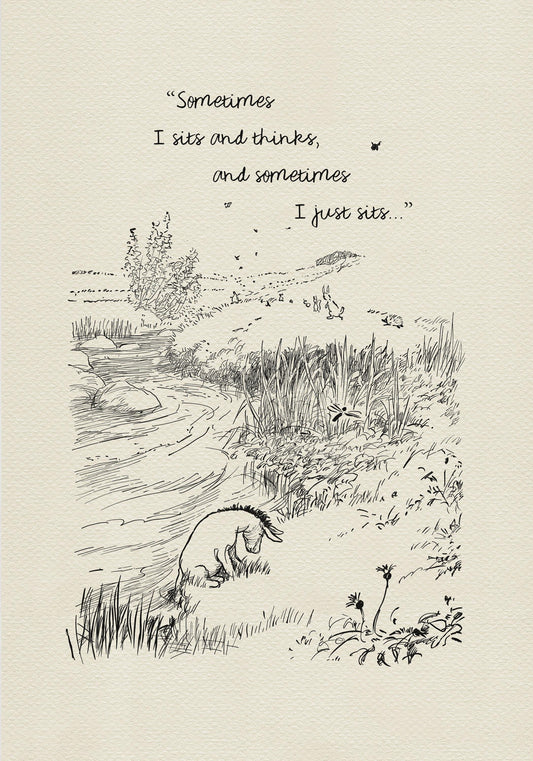 52 Eeyore Winnie the Pooh Print: Classic Nursery Art