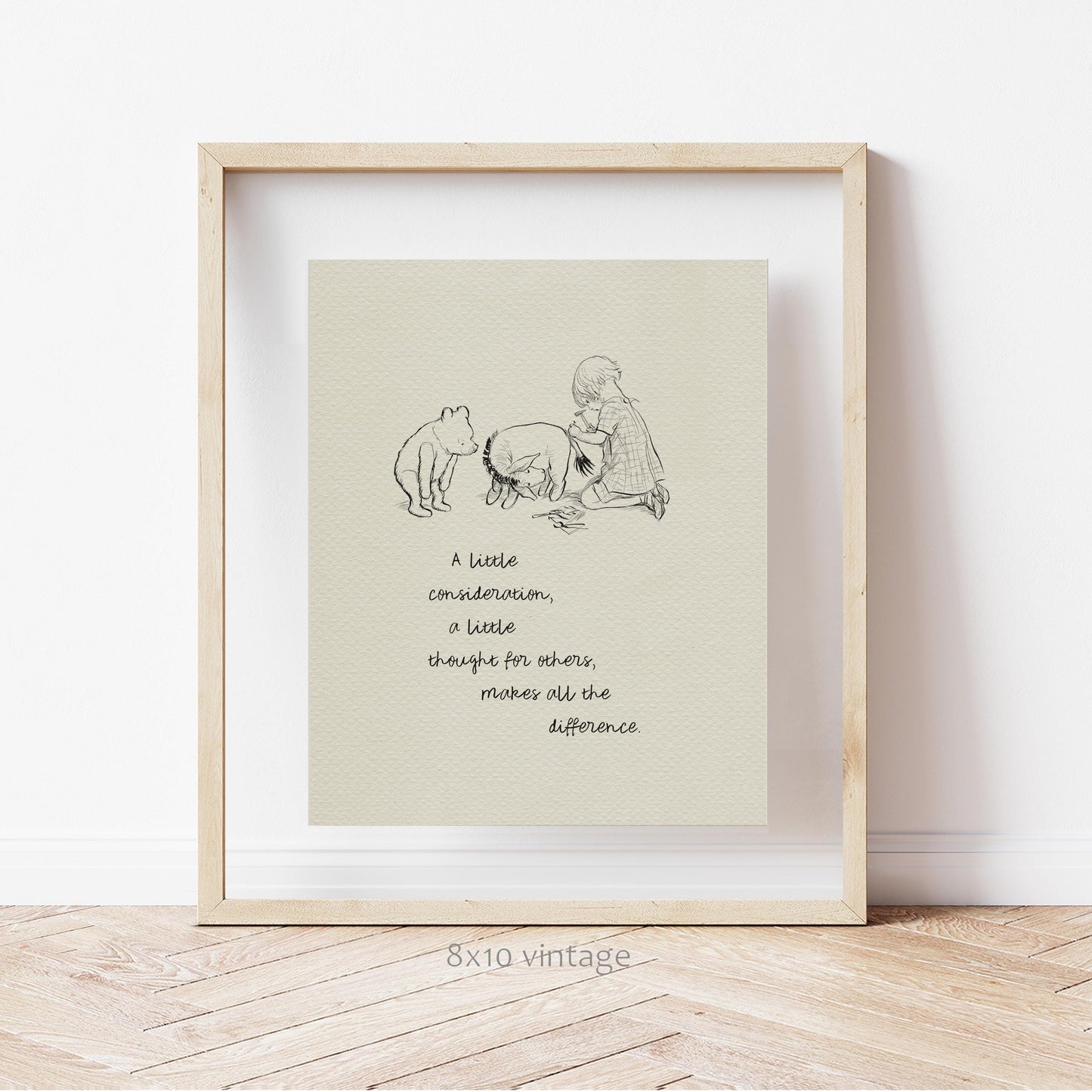 17 Eeyore: Winnie the Pooh Quote Print Classic Vintage Style Nursery Wall Art
