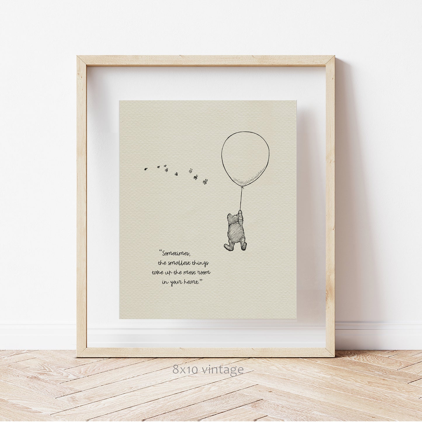 06 Winnie the Pooh Quote Print: Vintage Style Poster, Classic Illustration