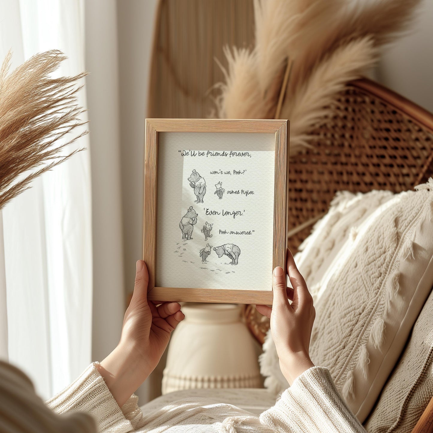 02 Winnie the Pooh Quote Print: Vintage Style Ernest Shepard Illustration