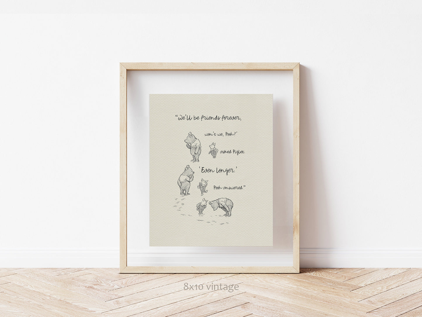 02 Winnie the Pooh Quote Print: Vintage Style Ernest Shepard Illustration