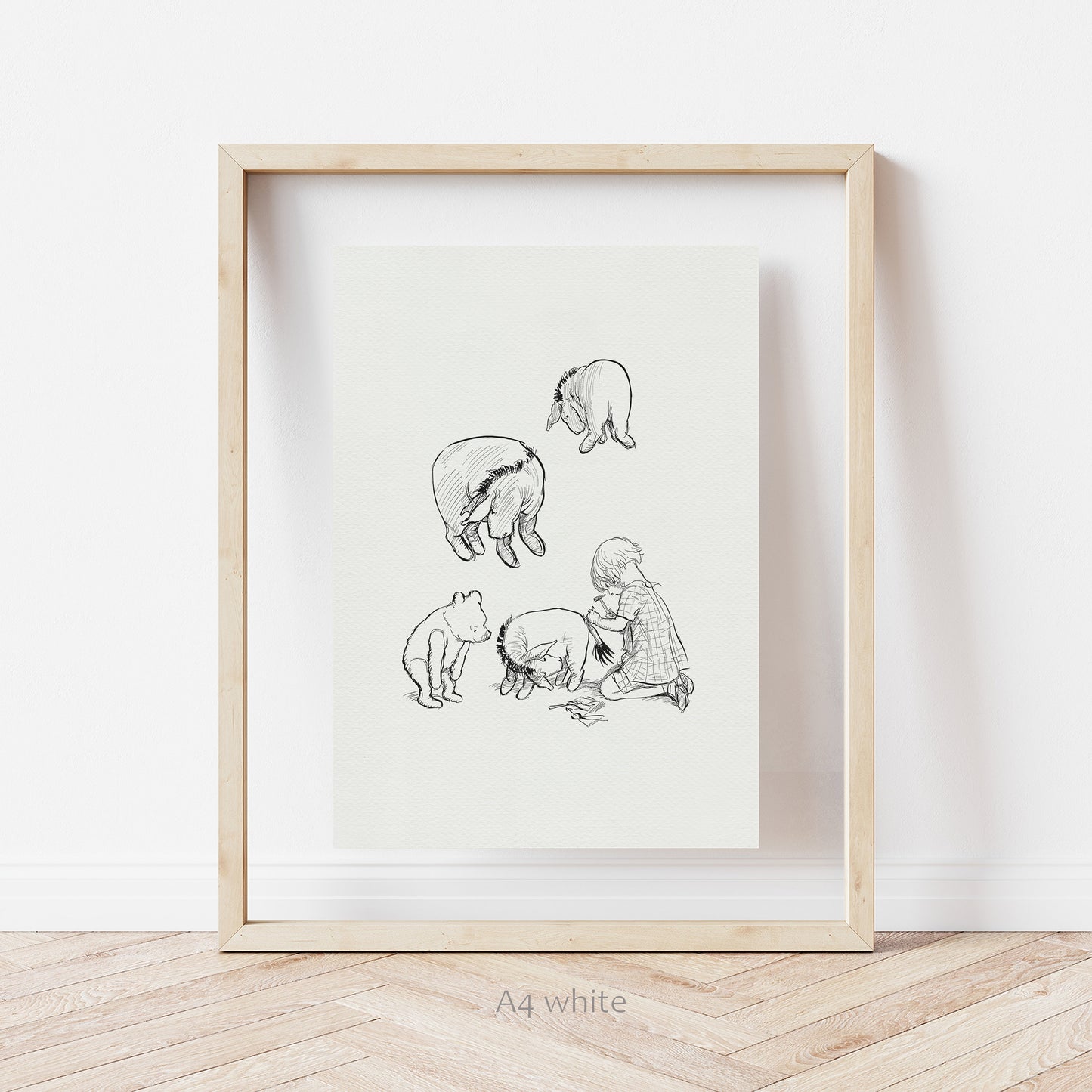 50 Eeyore's Tale - Winnie the Pooh Eeyore Christopher Robin - classic vintage style poster print