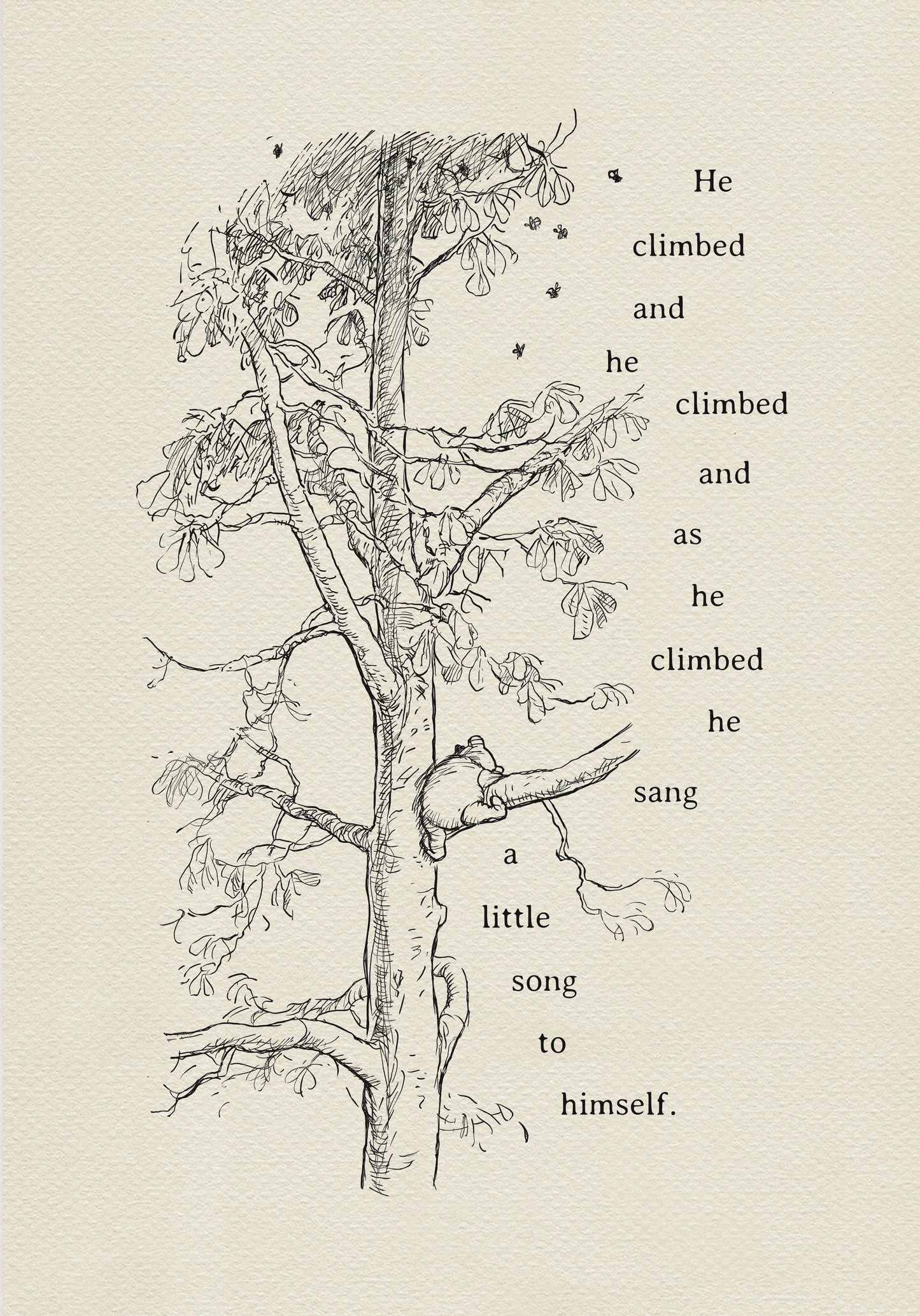 01 Winnie the Pooh Poster: Vintage Style Illustration, Shepard Art Print