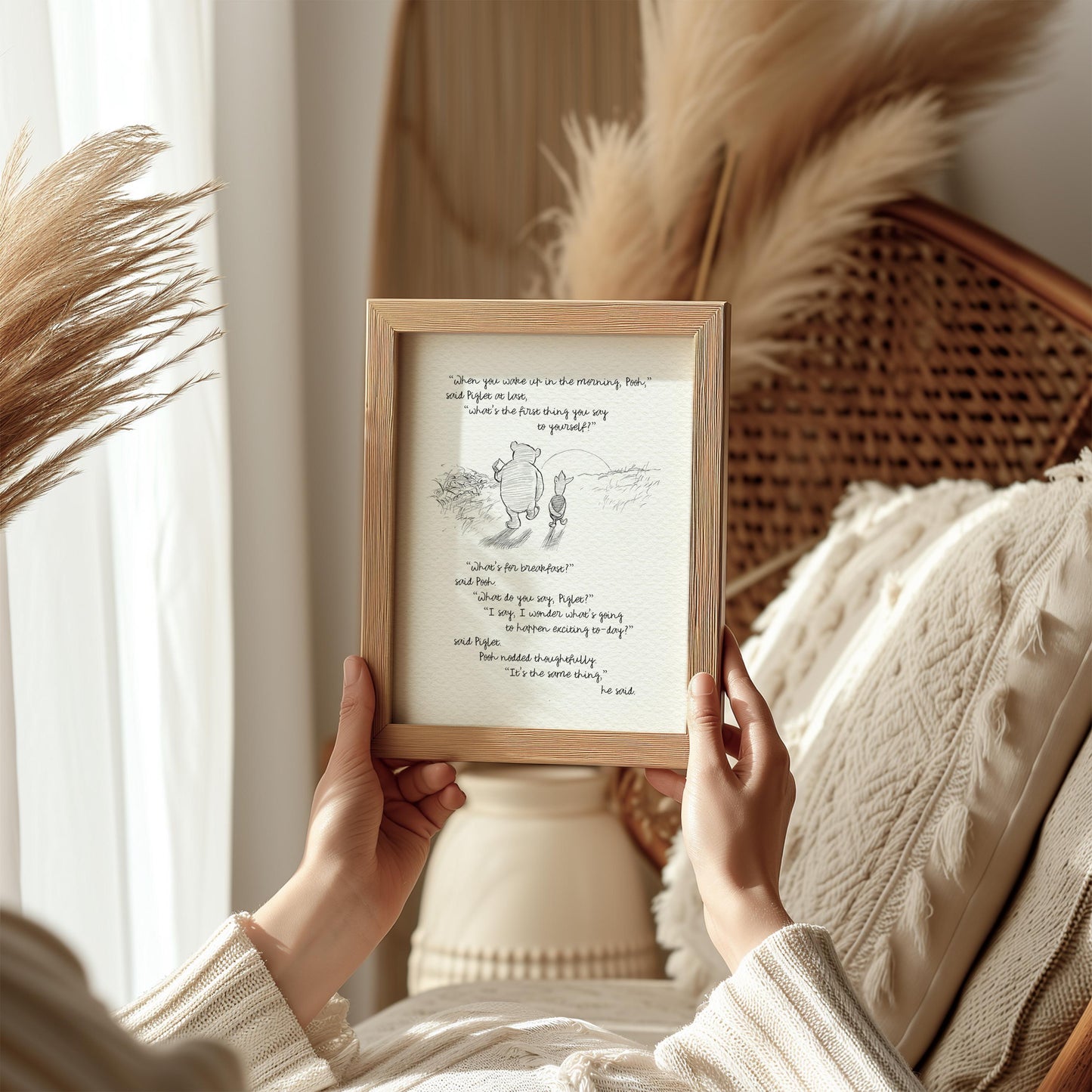 07 Winnie the Pooh Quote Print: Vintage Style Illustration