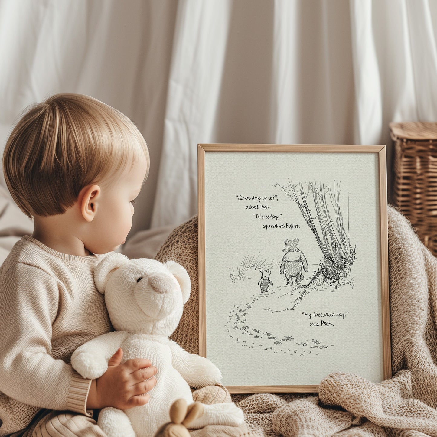 13 Winnie the Pooh Quote Print: Vintage Style Illustration