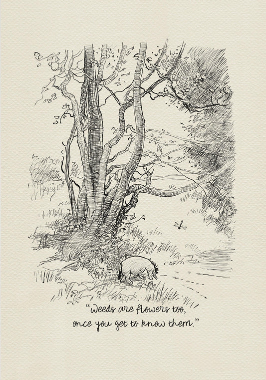26 EEyore Quote Vintage style Print - Winnie the Pooh Nursery Wall Art