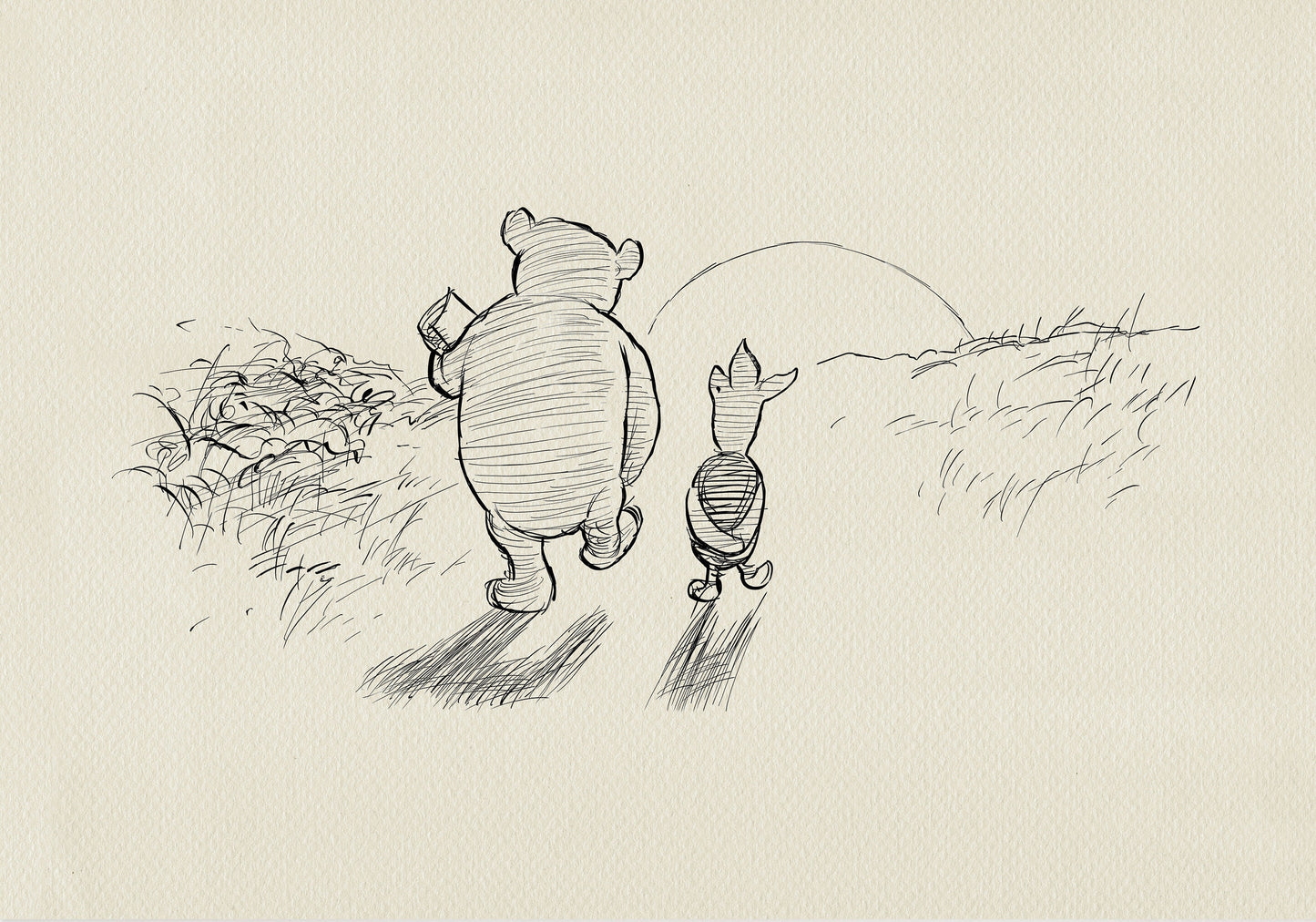 61 We Say Good-bye  - Winnie the Pooh illustration classic vintage style poster print