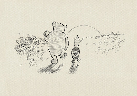 61 We Say Good-bye  - Winnie the Pooh illustration classic vintage style poster print
