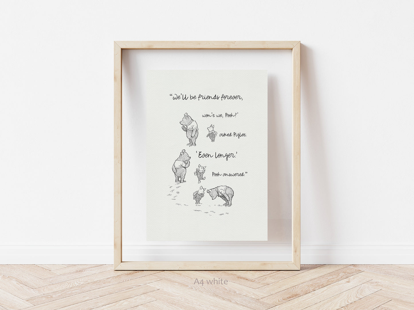 02 Winnie the Pooh Quote Print: Vintage Style Ernest Shepard Illustration