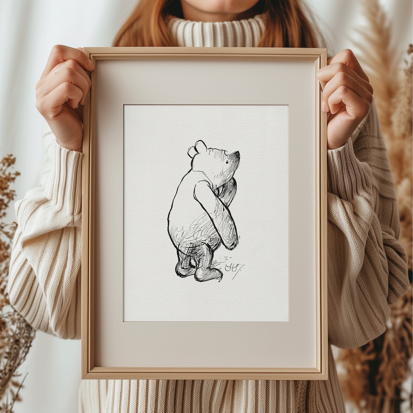 53 Winnie the Pooh Illustration Art Print: Ernest Shepard Copy