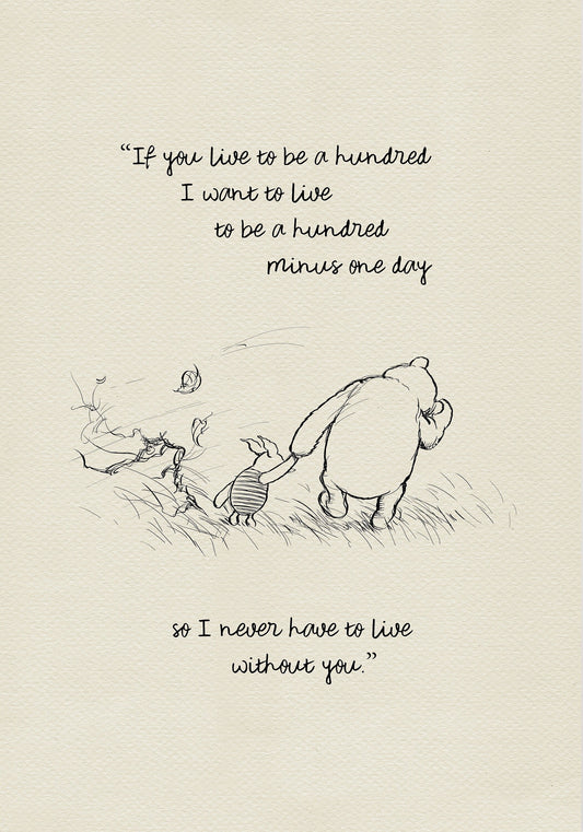 34 Winnie the Pooh Quote Poster: Vintage Style Print