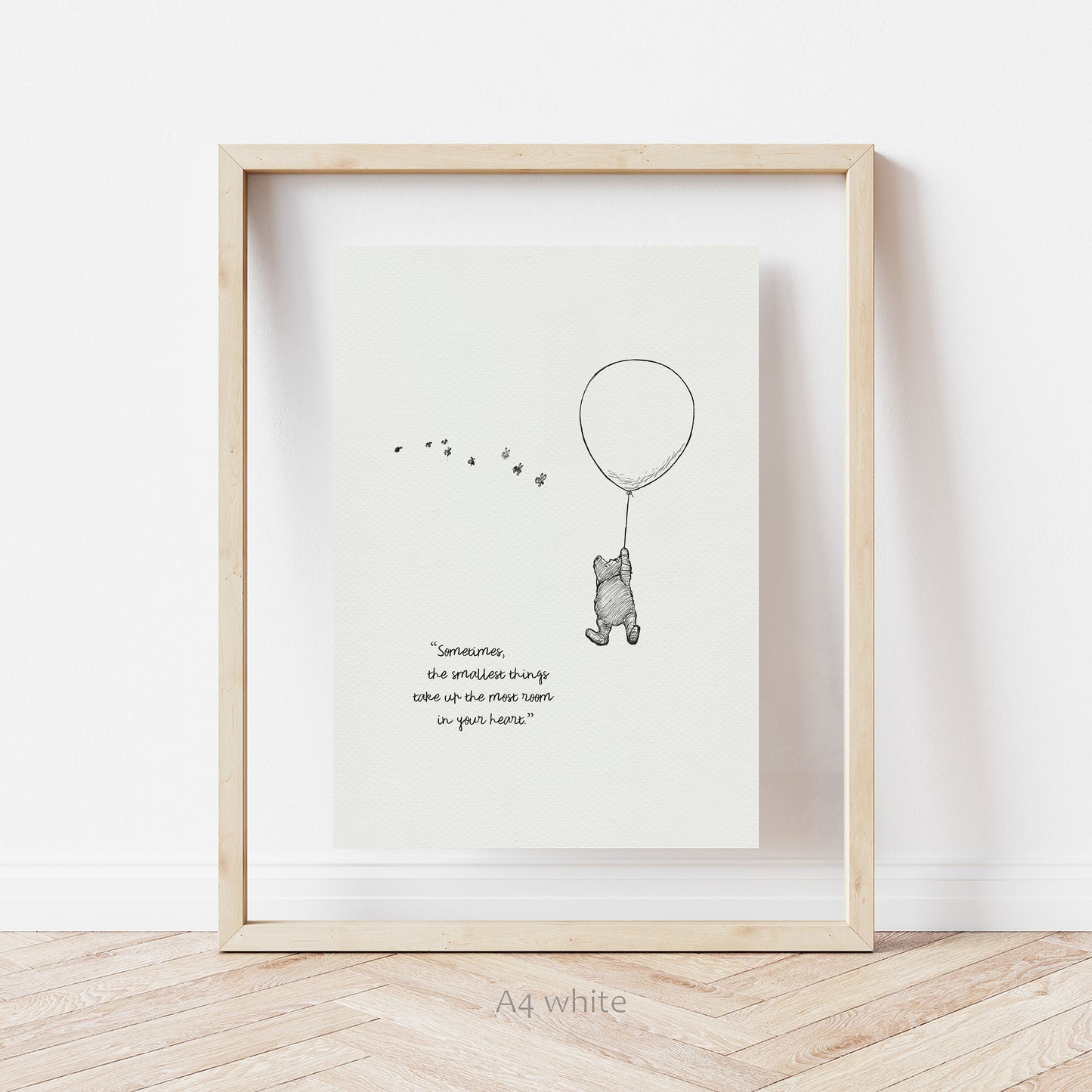 06 Winnie the Pooh Quote Print: Vintage Style Poster, Classic Illustration