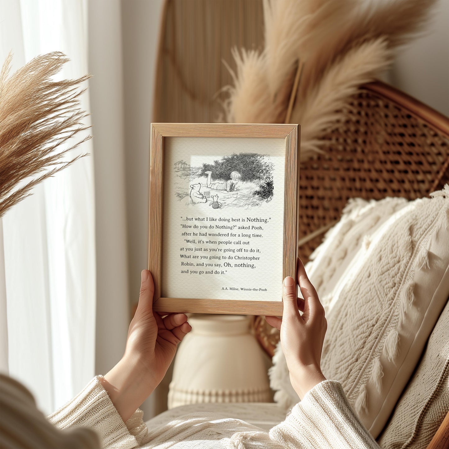12 Winnie the Pooh Quote Poster: Vintage Style Classic Nursery Art Print