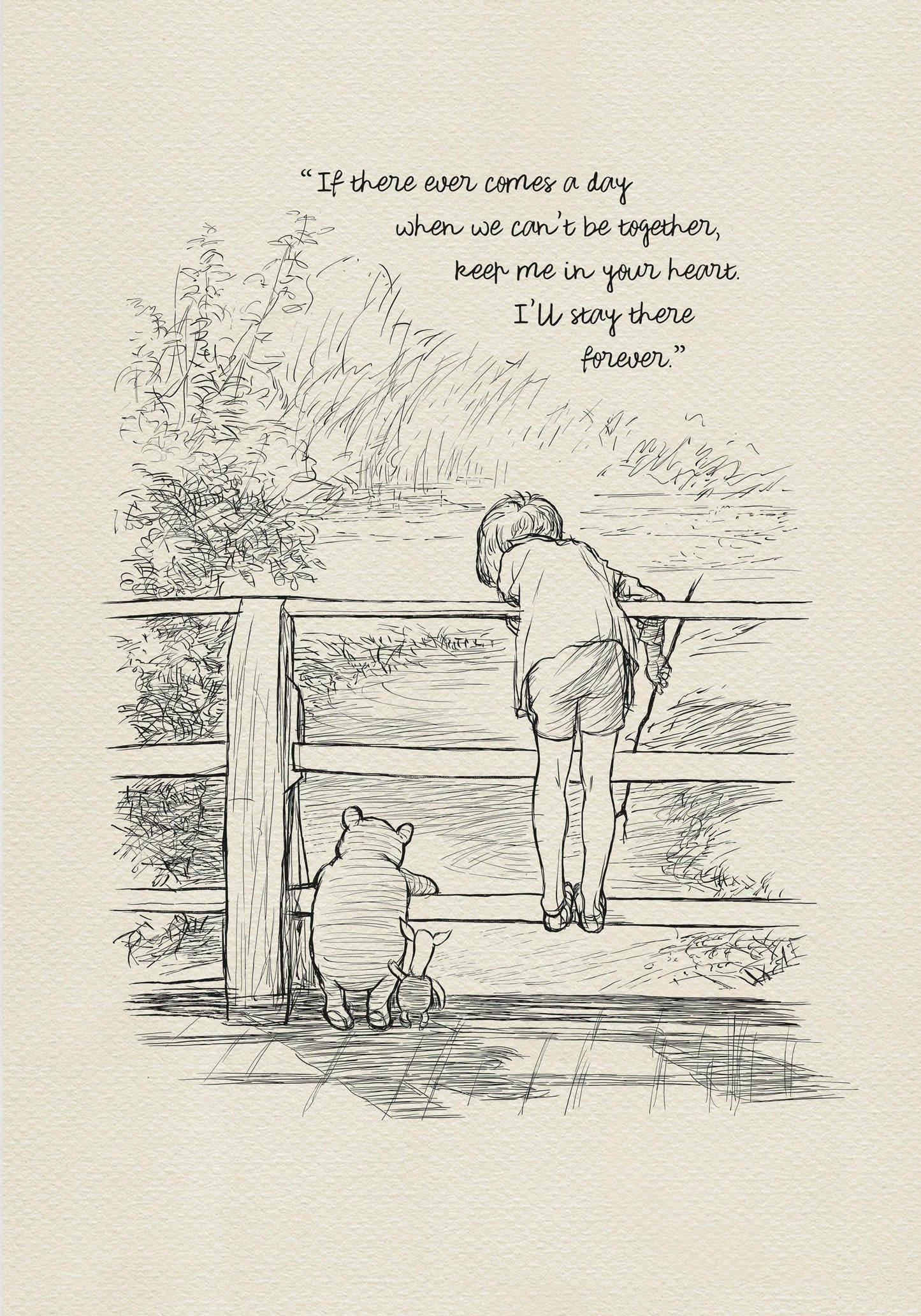 30 Winnie the Pooh Quote Print: Classic Vintage Style Illustration