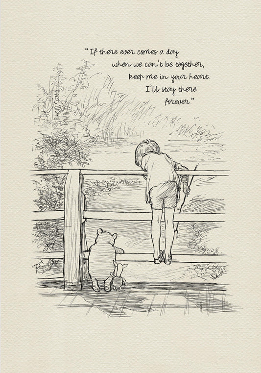 30 Winnie the Pooh Quote Print: Classic Vintage Style Illustration