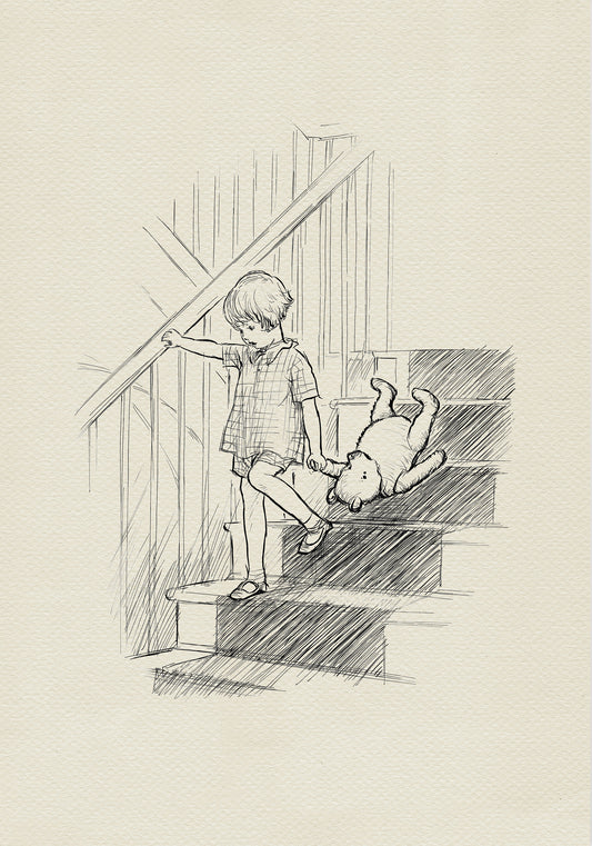 20 Winnie the Pooh Poster: Christopher Robin Vintage Style Print