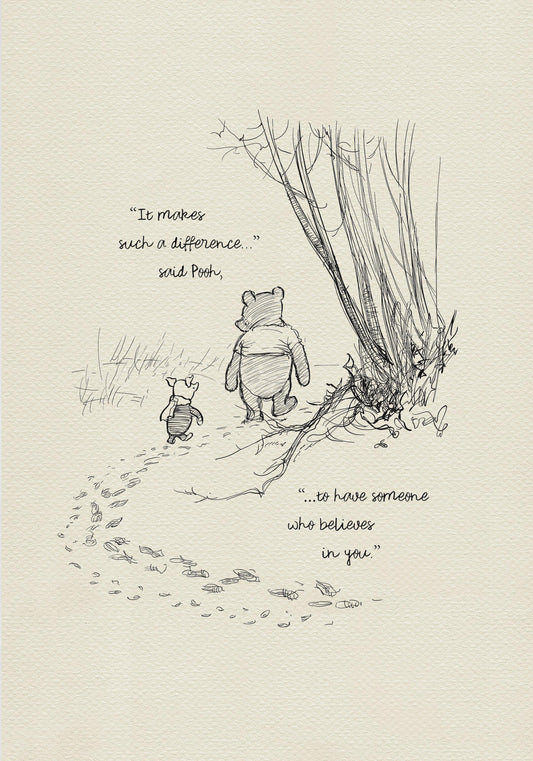 27 Winnie the Pooh Quote Print: Vintage Style Nursery Decor