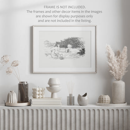 Winnie the Pooh Quote Poster: Humorous Vintage Style Classic Nursery Art