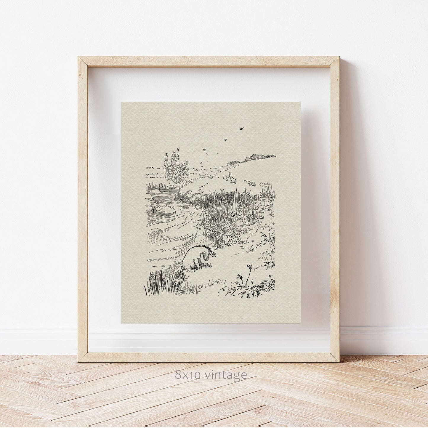 31 Eeyore Winnie the Pooh Vintage Illustration Art Print