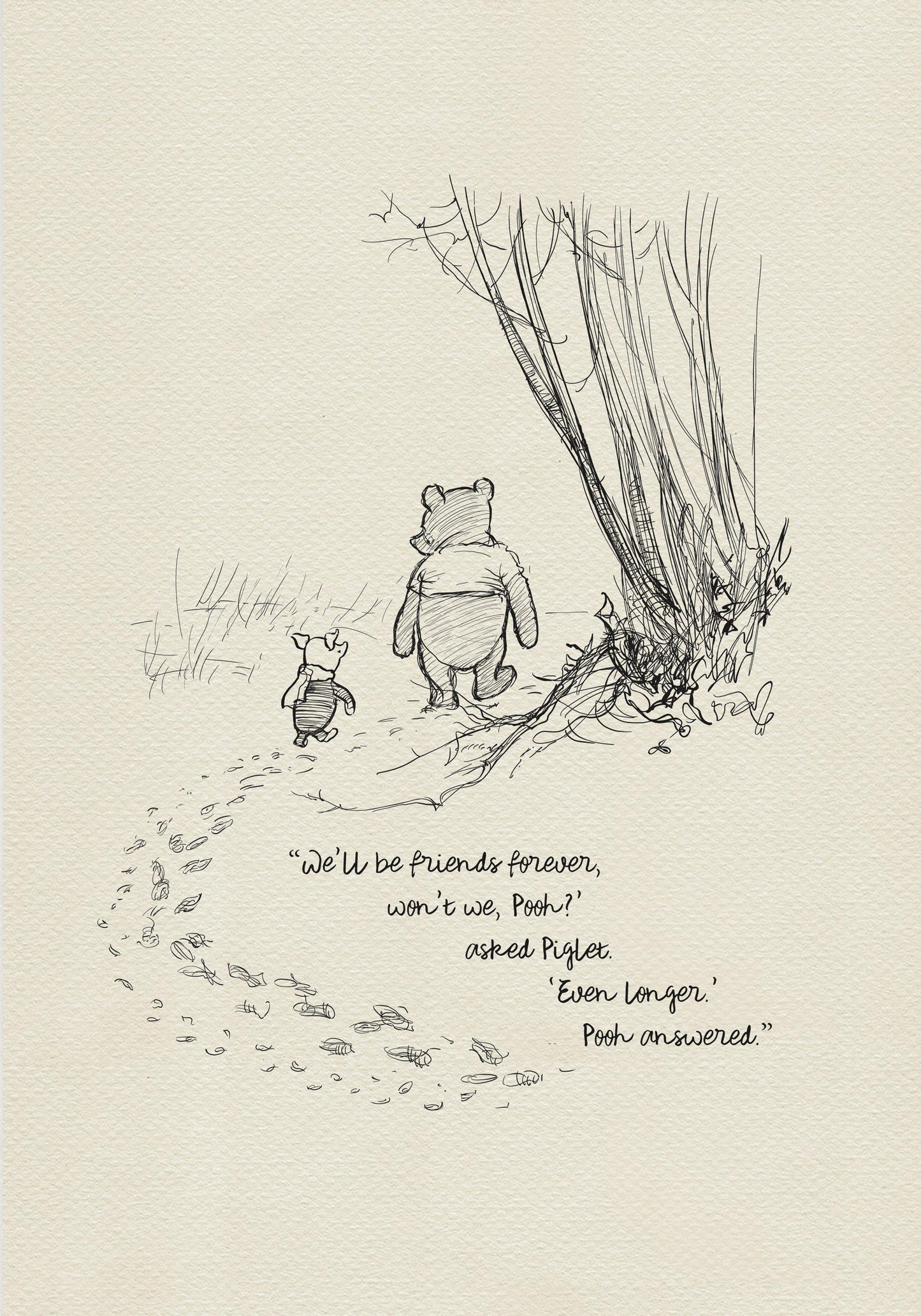70 Winnie the Pooh Quote Print: Classic Shepard Illustration