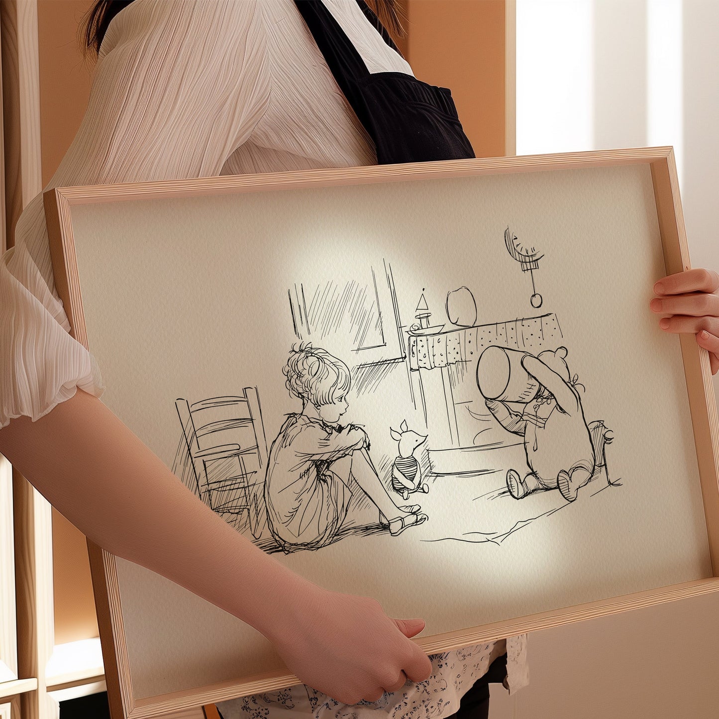 60 Waiting for the Tigger  - Winnie the Pooh classic vintage style poster print