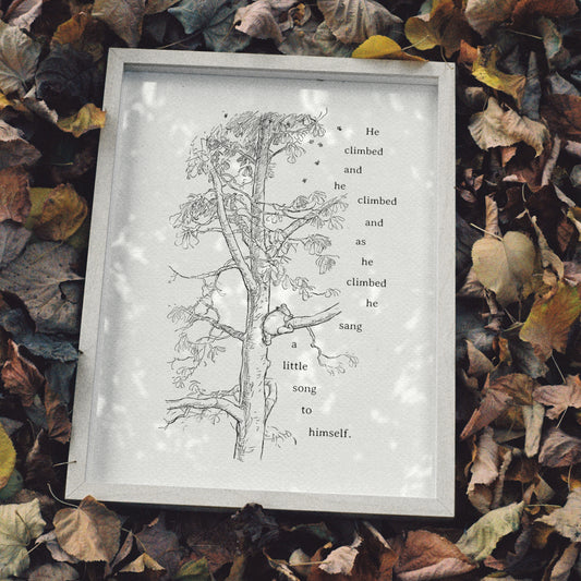 01 Winnie the Pooh Poster: Vintage Style Illustration, Shepard Art Print