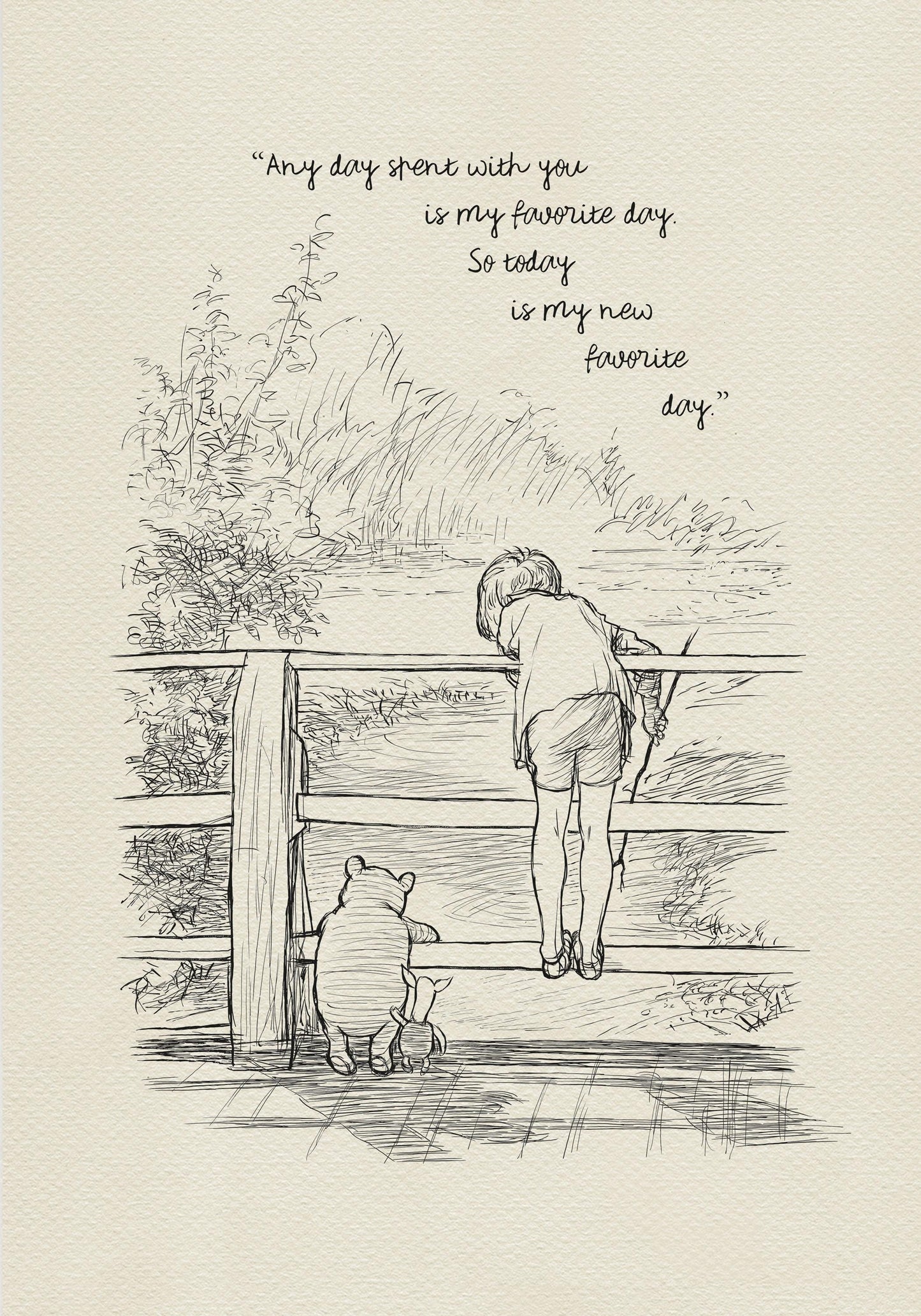 64 Winnie the Pooh Print: Classic Vintage Nursery Wall Art