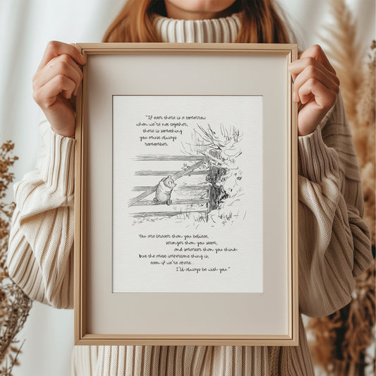 05 Winnie the Pooh Quote Print: Classic Vintage Style Illustration