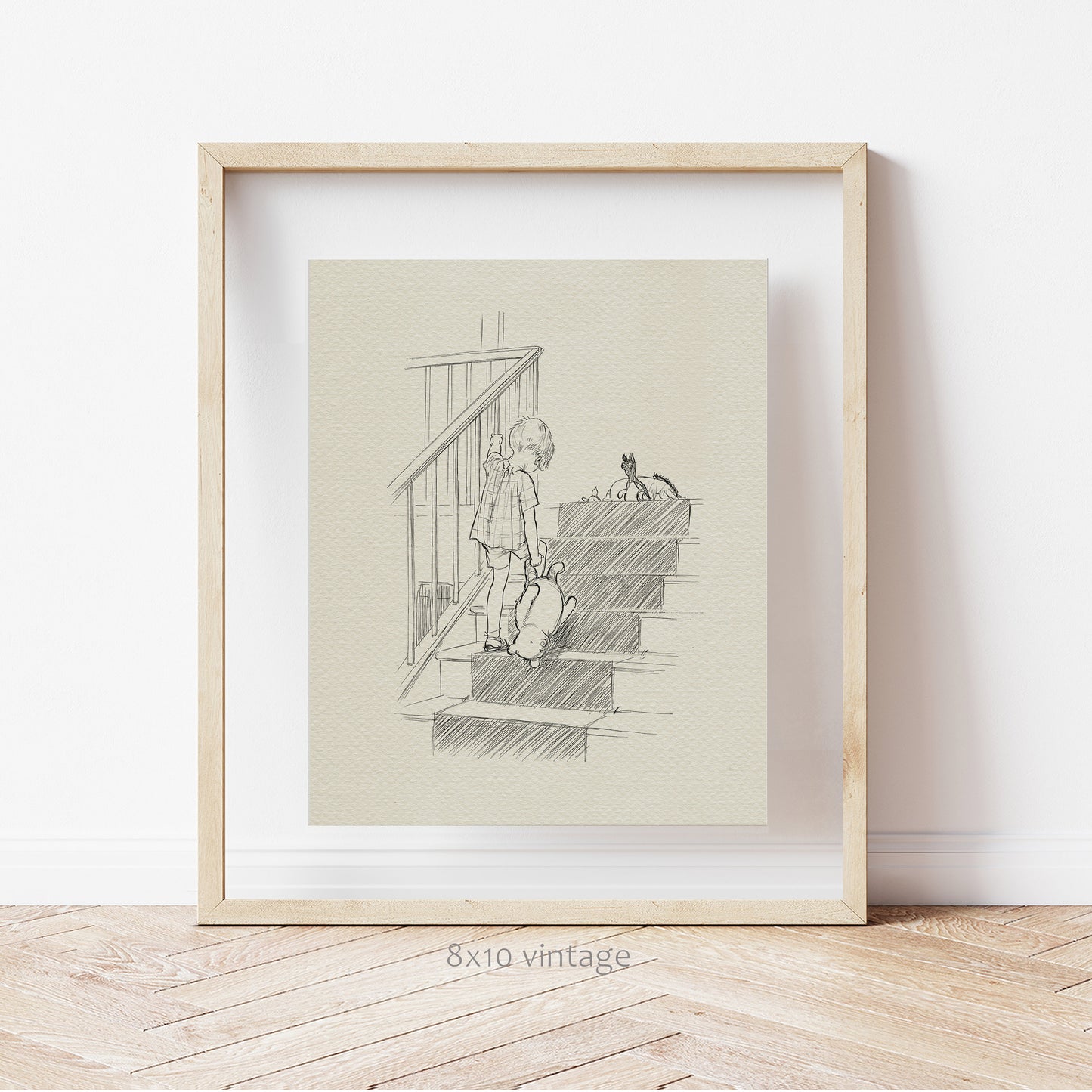 51 Winnie the Pooh Print: Vintage Style Christopher Robin Illustration