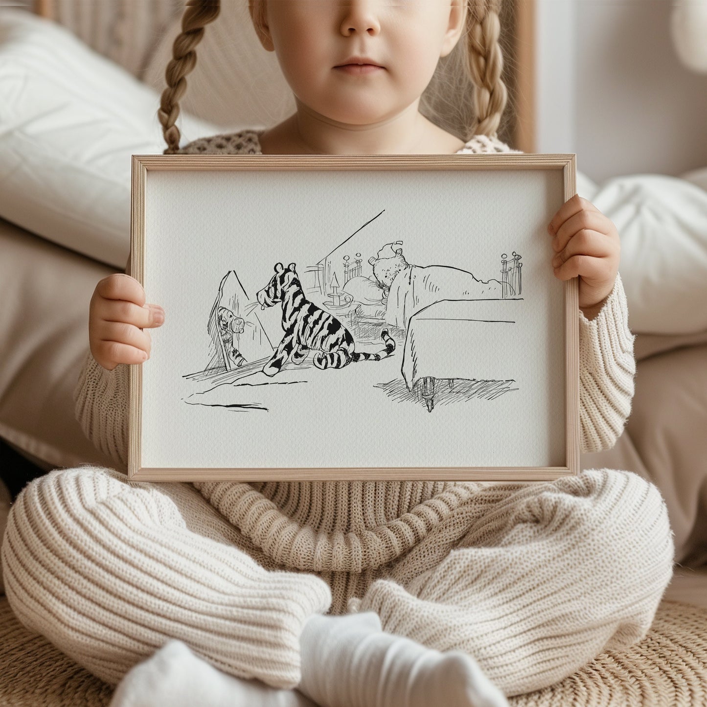 56 Tigger & Winnie the Pooh Classic Nursery Art Horizontal Print