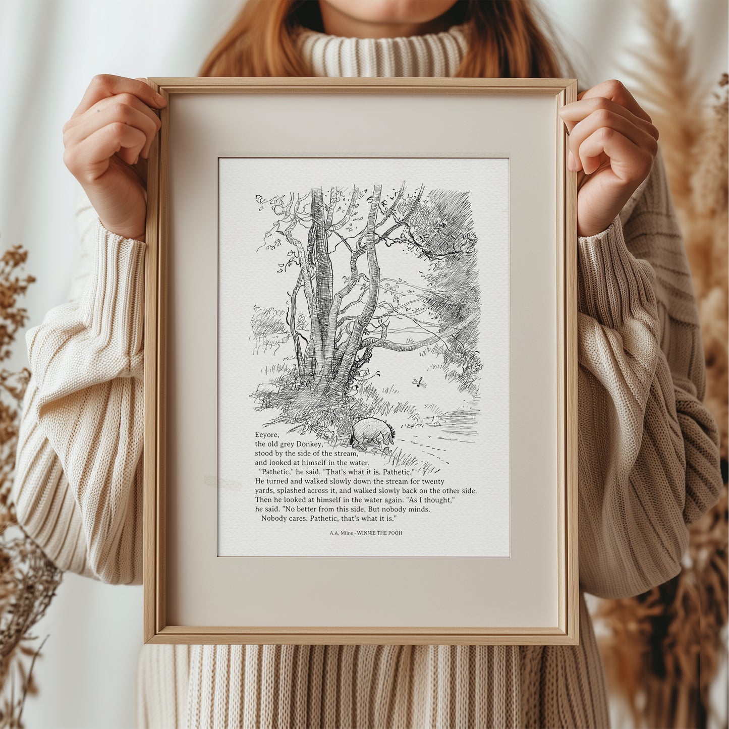 47 Eeyore Winnie the Pooh Classic Vintage Style Illustration Art Print