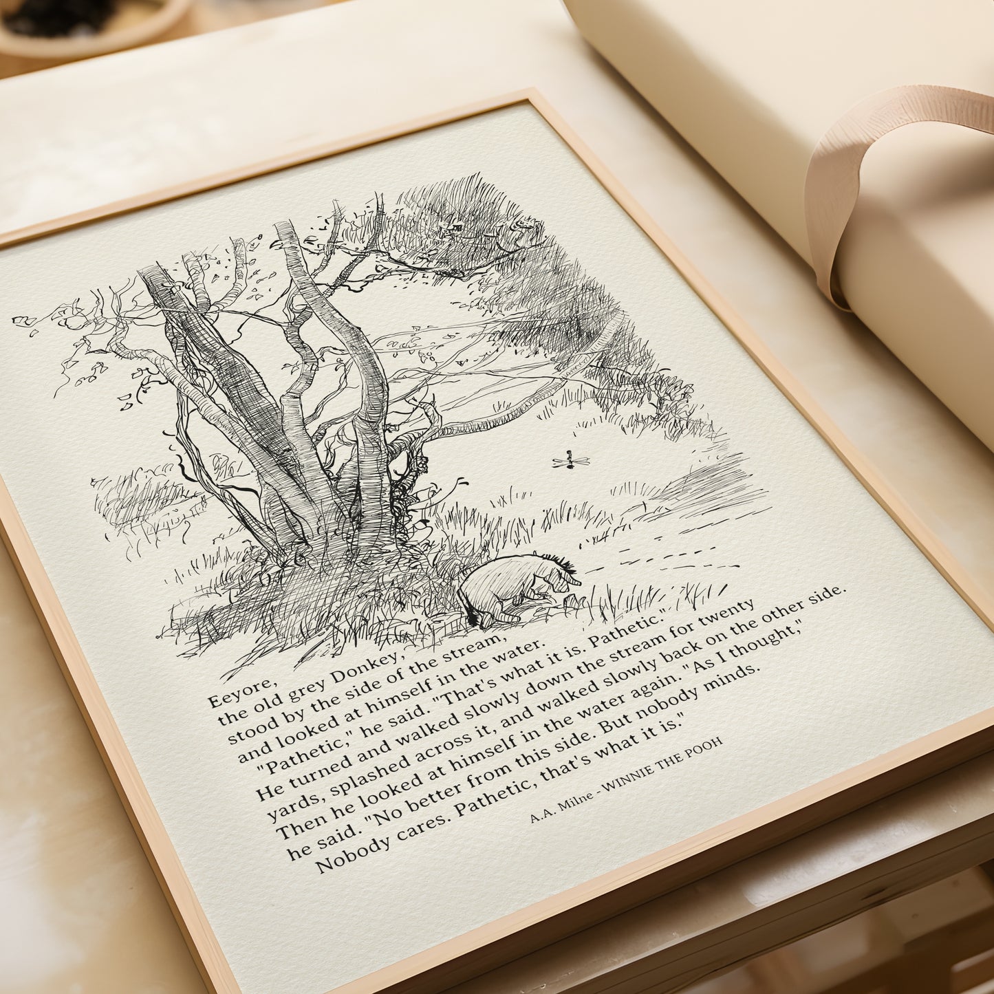 47 Eeyore Winnie the Pooh Classic Vintage Style Illustration Art Print