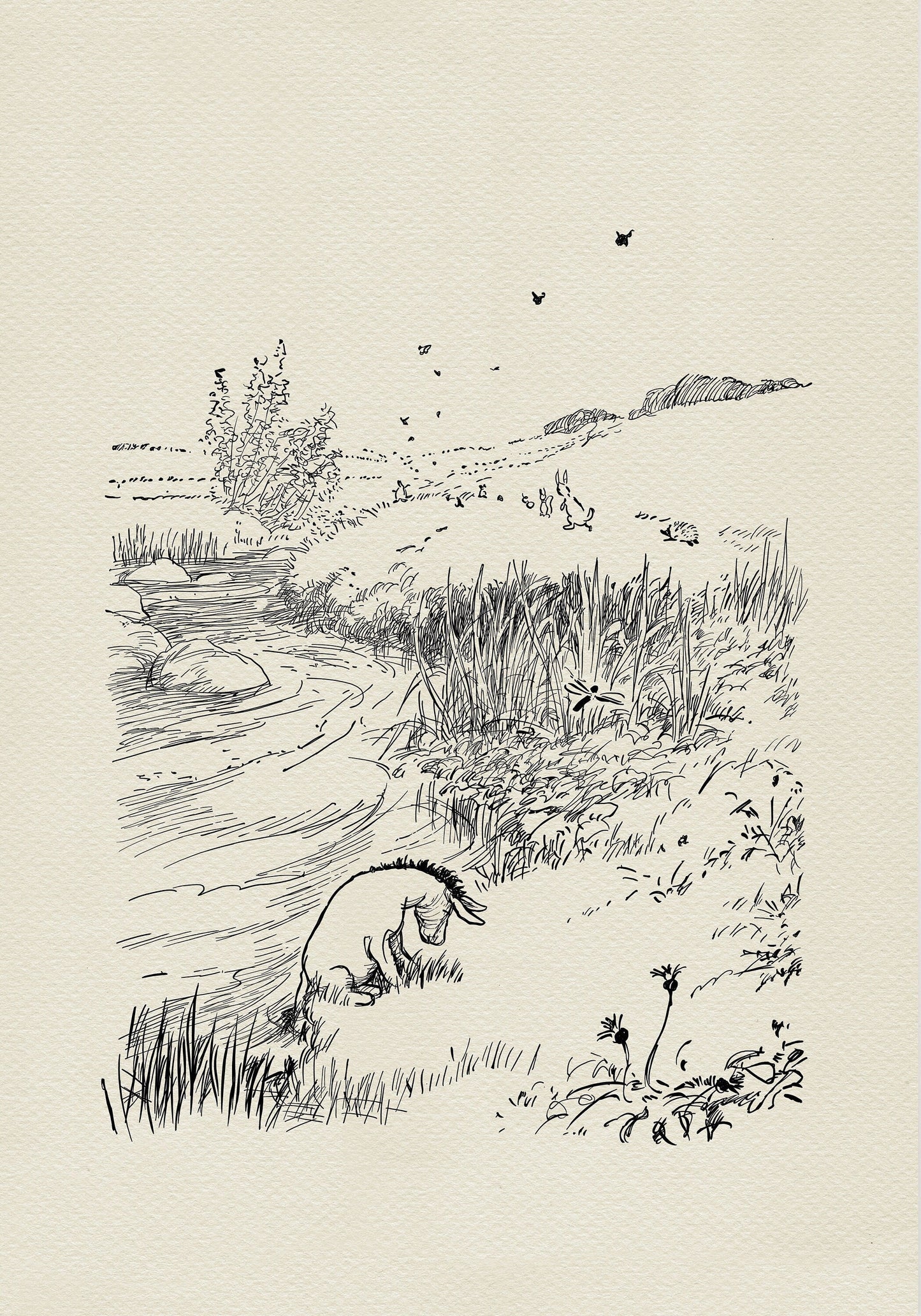 31 Eeyore Winnie the Pooh Vintage Illustration Art Print