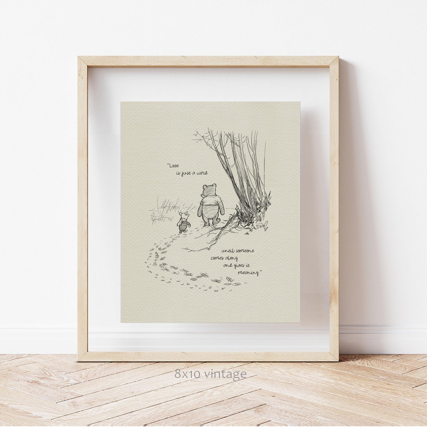 68 Winnie the Pooh Quote Print: Vintage Nursery Wall Art