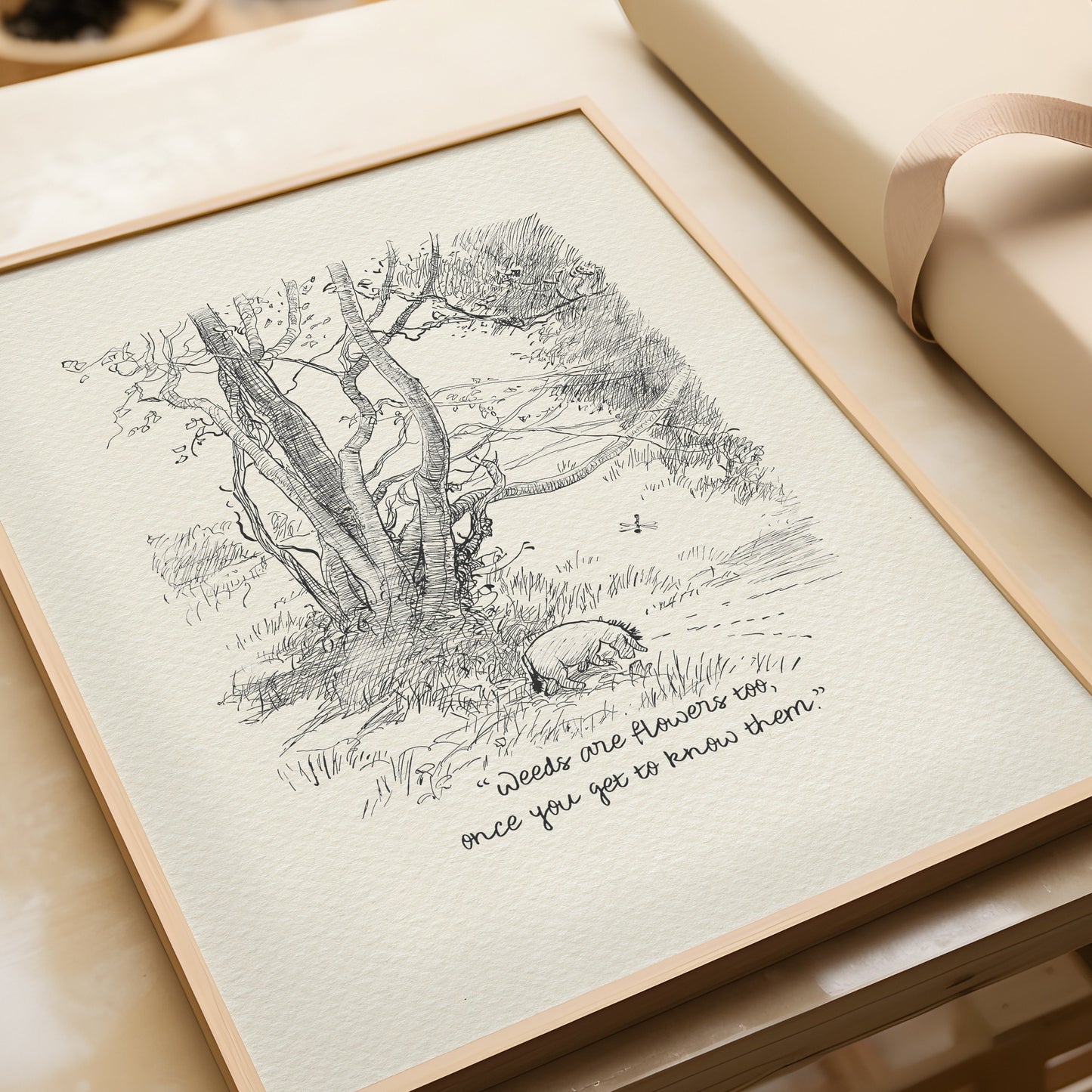 26 EEyore Quote Vintage style Print - Winnie the Pooh Nursery Wall Art