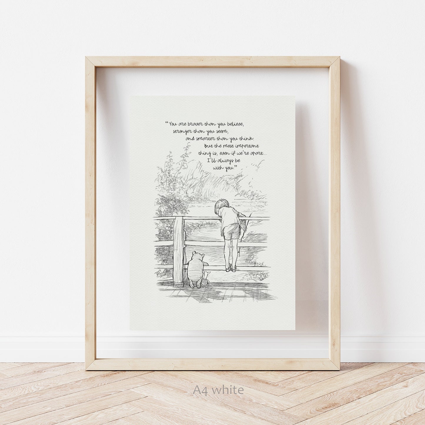 44 Winnie the Pooh Quote Print: Classic Vintage Style Illustration