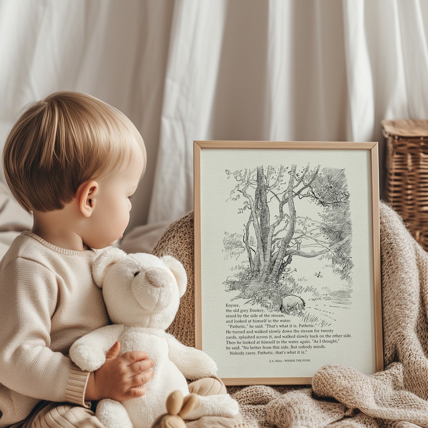 47 Eeyore Winnie the Pooh Classic Vintage Style Illustration Art Print