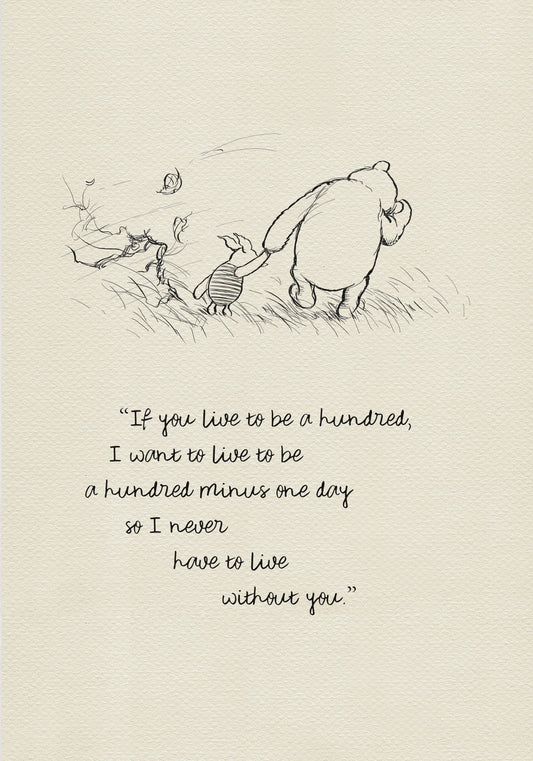 Winnie the Pooh Quote Poster: Vintage Style Print