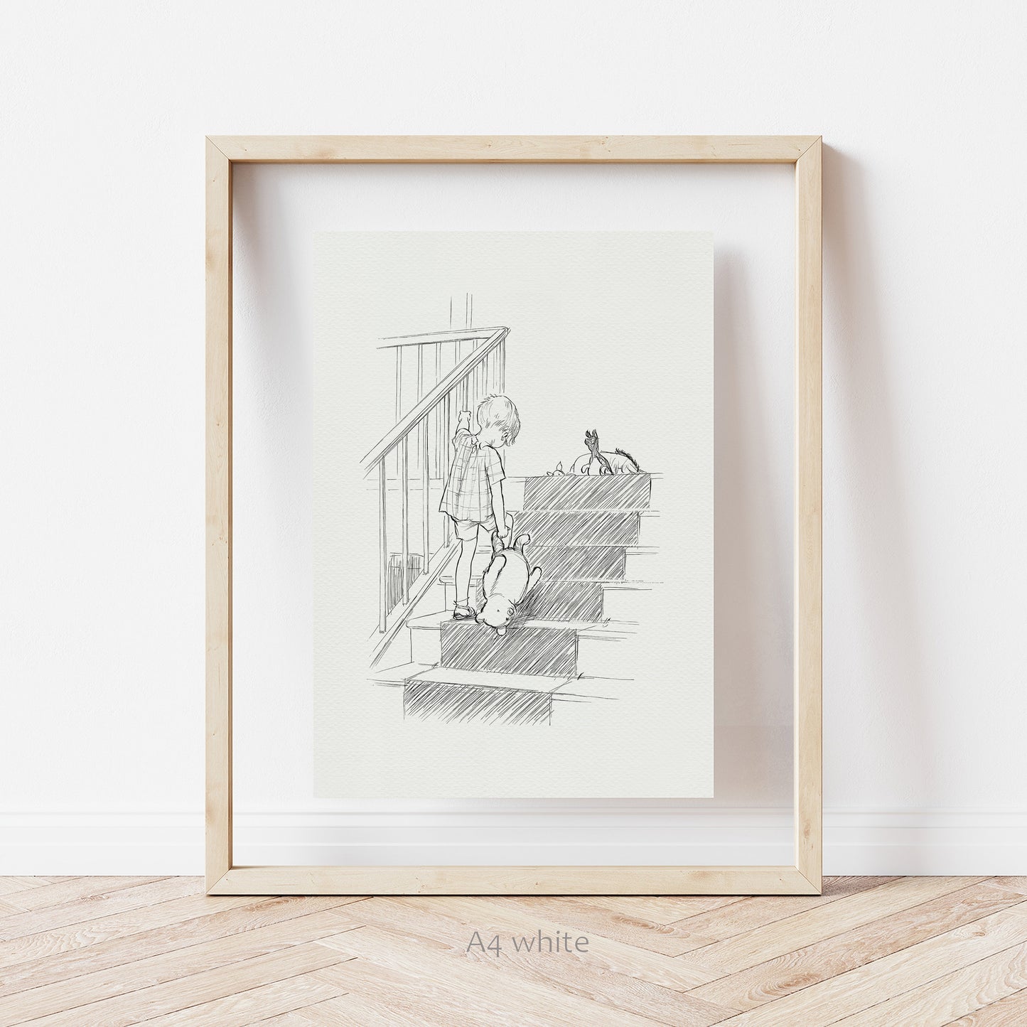 51 Winnie the Pooh Print: Vintage Style Christopher Robin Illustration