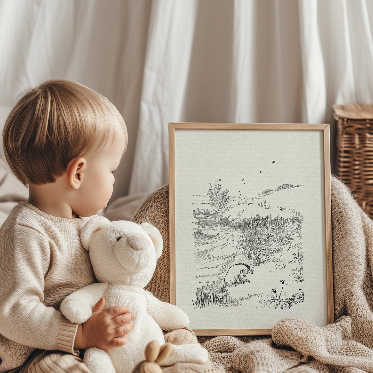 31 Eeyore Winnie the Pooh Vintage Illustration Art Print