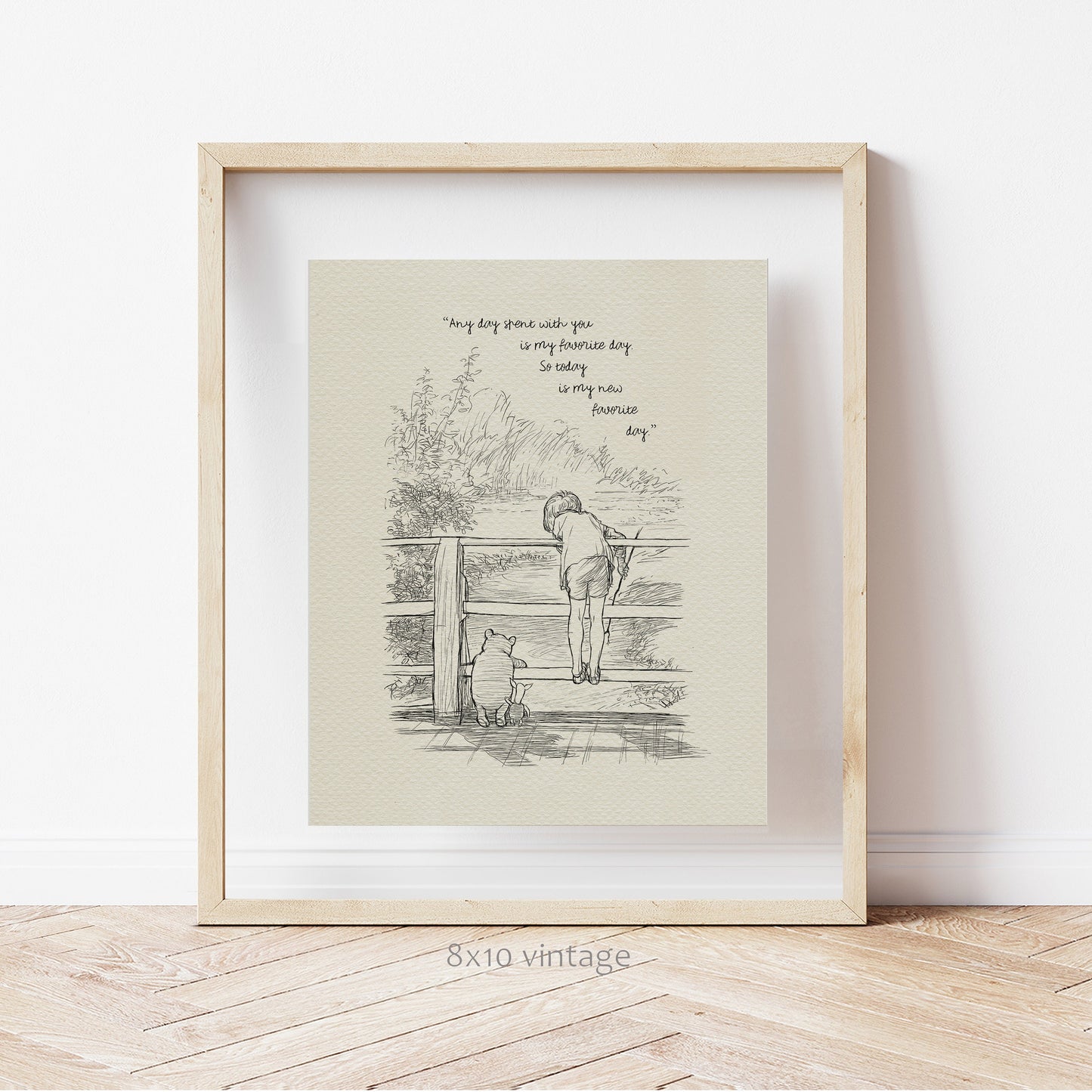 64 Winnie the Pooh Print: Classic Vintage Nursery Wall Art
