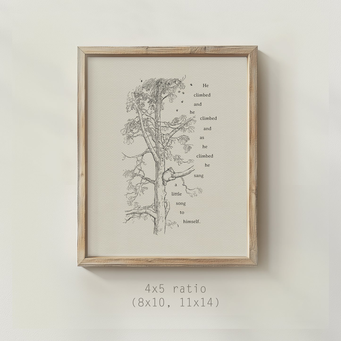 Classic Winnie the Pooh Quotes: Black and White Print Vintage Nursery Wall Art