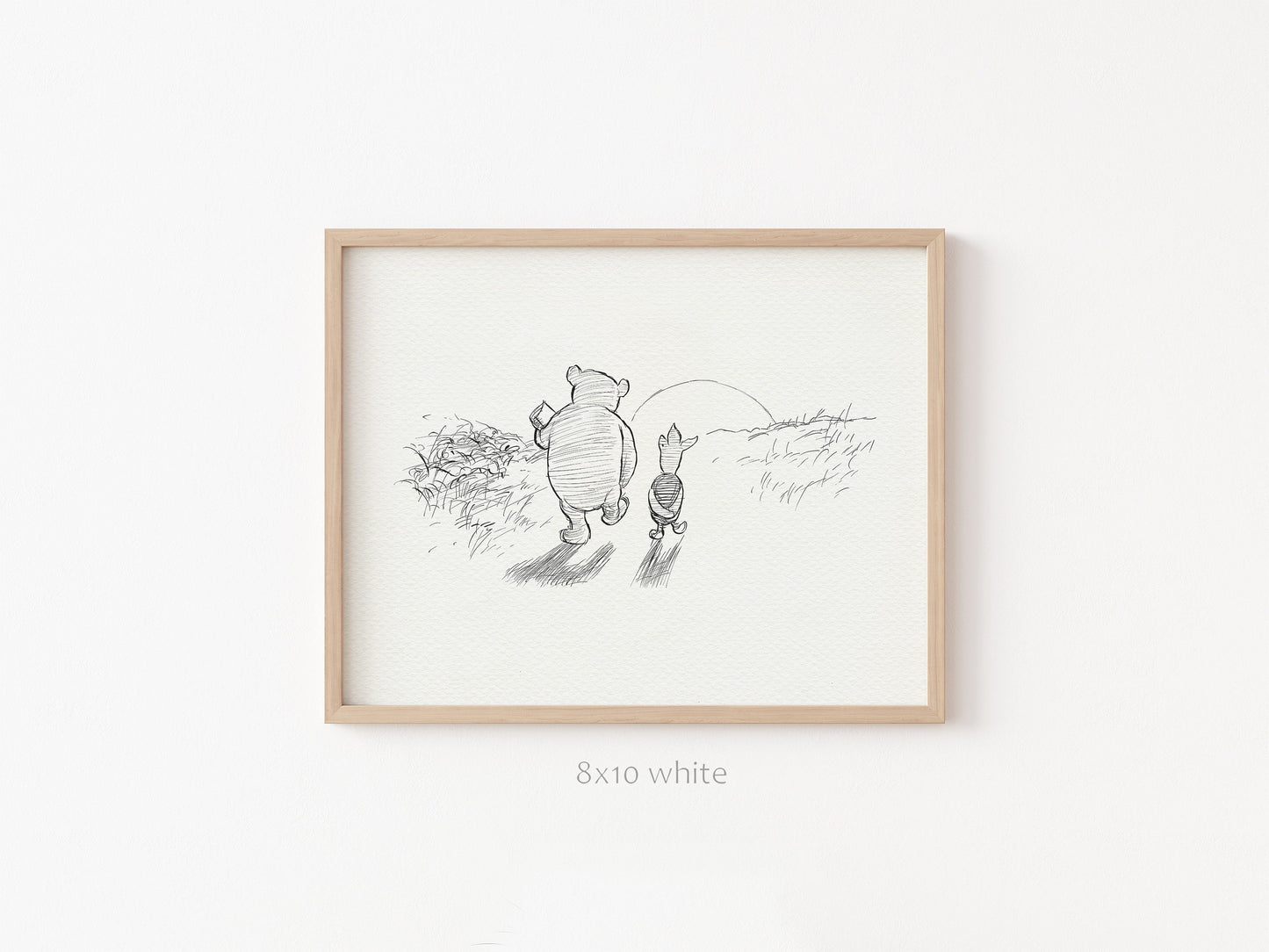 61 We Say Good-bye  - Winnie the Pooh illustration classic vintage style poster print