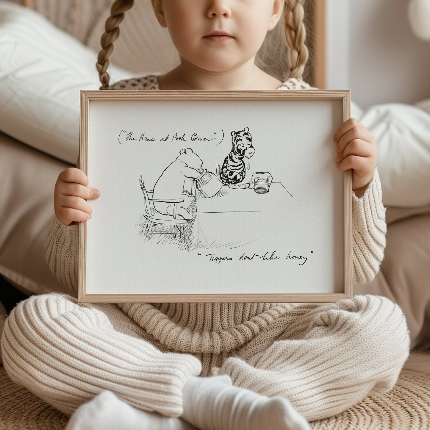 58 Tiggers don't like honey - Winnie the Pooh classic vintage style poster print