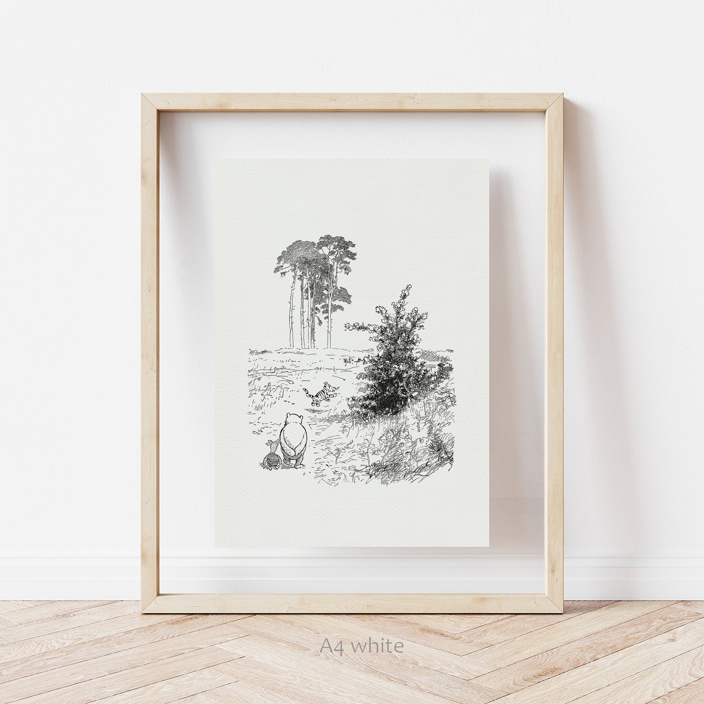 19 Winnie the Pooh Print: Pooh, Piglet & Tigger, Vintage Book Illustration