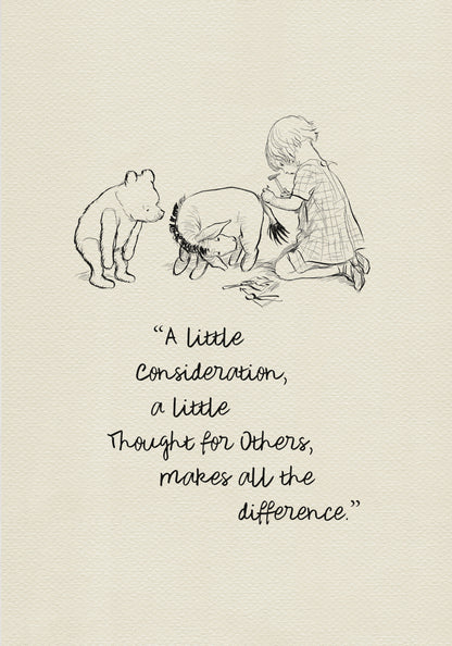 Eeyore: Winnie the Pooh Quote Print Vintage Style Nursery Wall Art